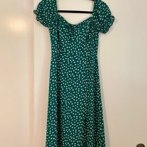 Small Green & White Floral Dress
